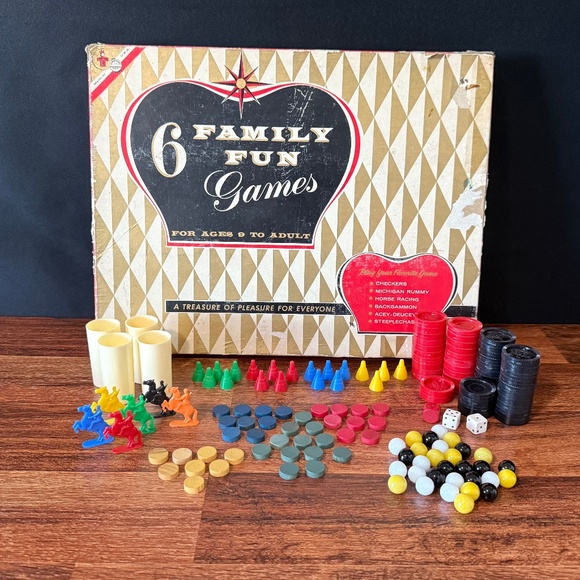 Vintage Board Game - 6 Family Fun Games - Picture 12 of 13